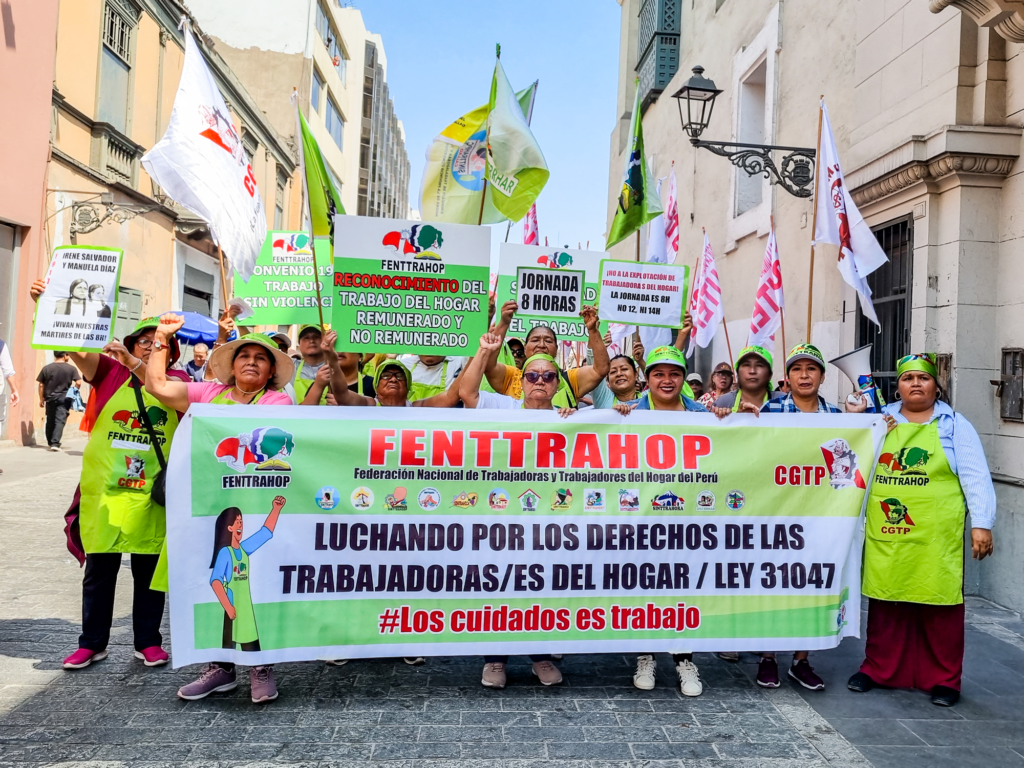 La FENTTRAHOP lucha por los derechos de las trabajadoras del hogar.