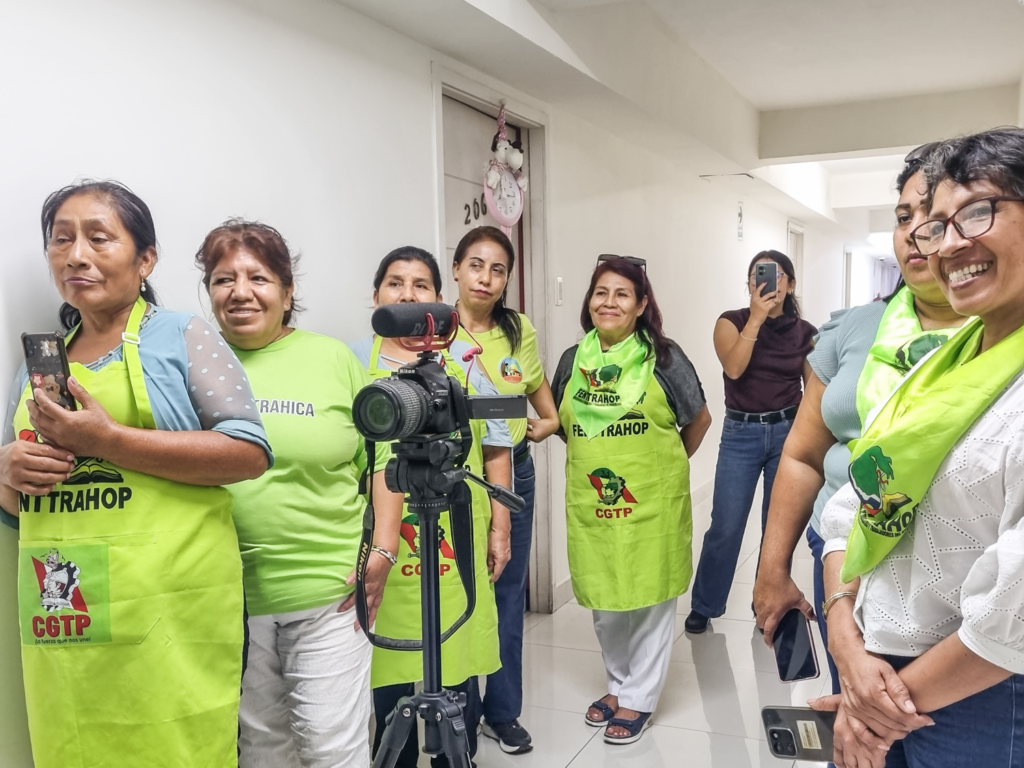 Dirigentas de la Junta Directiva de la Federación FENTTRAHOP celebraron este hito para el acceso a la justicia laboral en el Perú