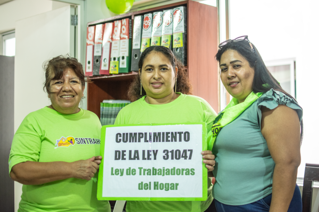 El Consultorio Jurídico sindical  busca garantizar el cumplimiento de la Ley 31047 de trabajadoras del hogar que reconoce todos los derechos.